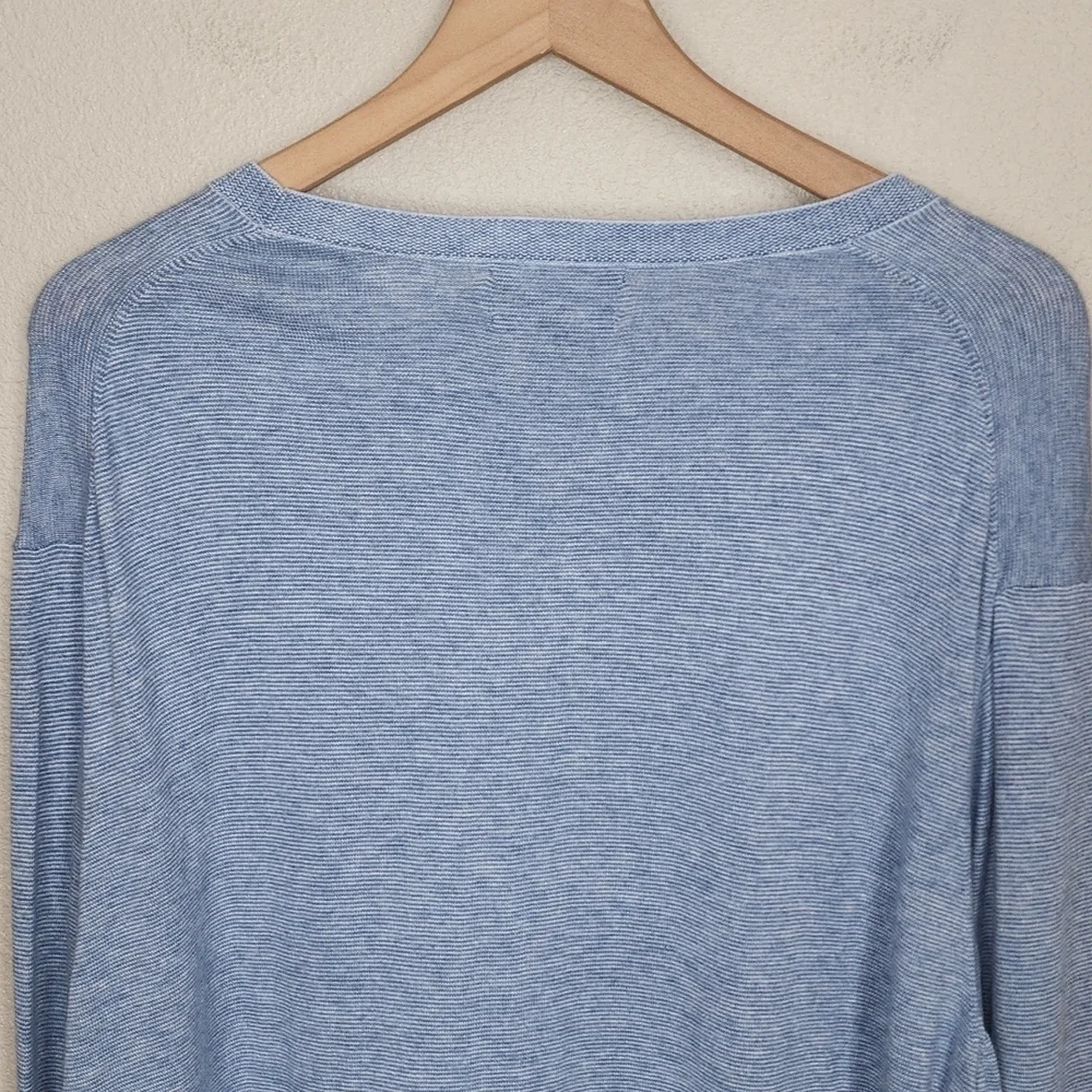 Bonobos Mens Blue Slimfit Longsleeve Feeder Striped Sweater